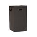 Household Essentials Wasmand, stevige polyester zijden met bevestigd magnetisch deksel, geplaveid, grijs