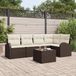 Maison Exclusive - Salon de jardin 6 pcs Marron et blanc Poly rotin