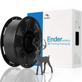 Officieel Creality Officieel filament voor 3D-printers, Ender PLA-filament, 1,75 mm, geen klitten, sterke binding en overhang prestaties, maatnauwkeurigheid ± 0,02 mm, 2,2 lbs/spoel, zwart