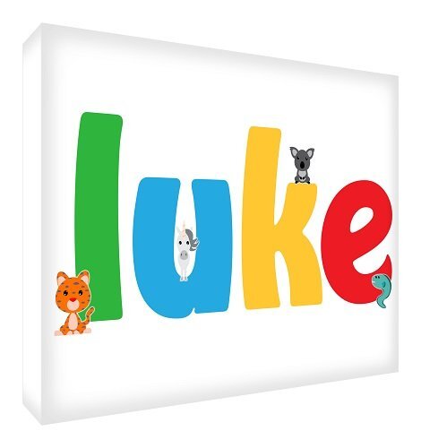 Little Helper Feel Good Art Gallery Wrapped Nursery Box Canvas (Luke, Small, 20 x 30 x 4 cm)