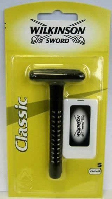 Wilkinson Sword Classic houder double edge - Grijs - 5 scheermesjes