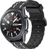 Strap-it Samsung Galaxy Watch 3 45mm sport gesp band - zwart/wit