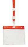 Merkloos Badgehouders - 10x - Rood - Kunststof