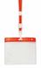 Merkloos Badgehouders - 10x - Rood - Kunststof