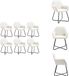 vidaXL Stoelen - 6 stuks - Tissu - Crème