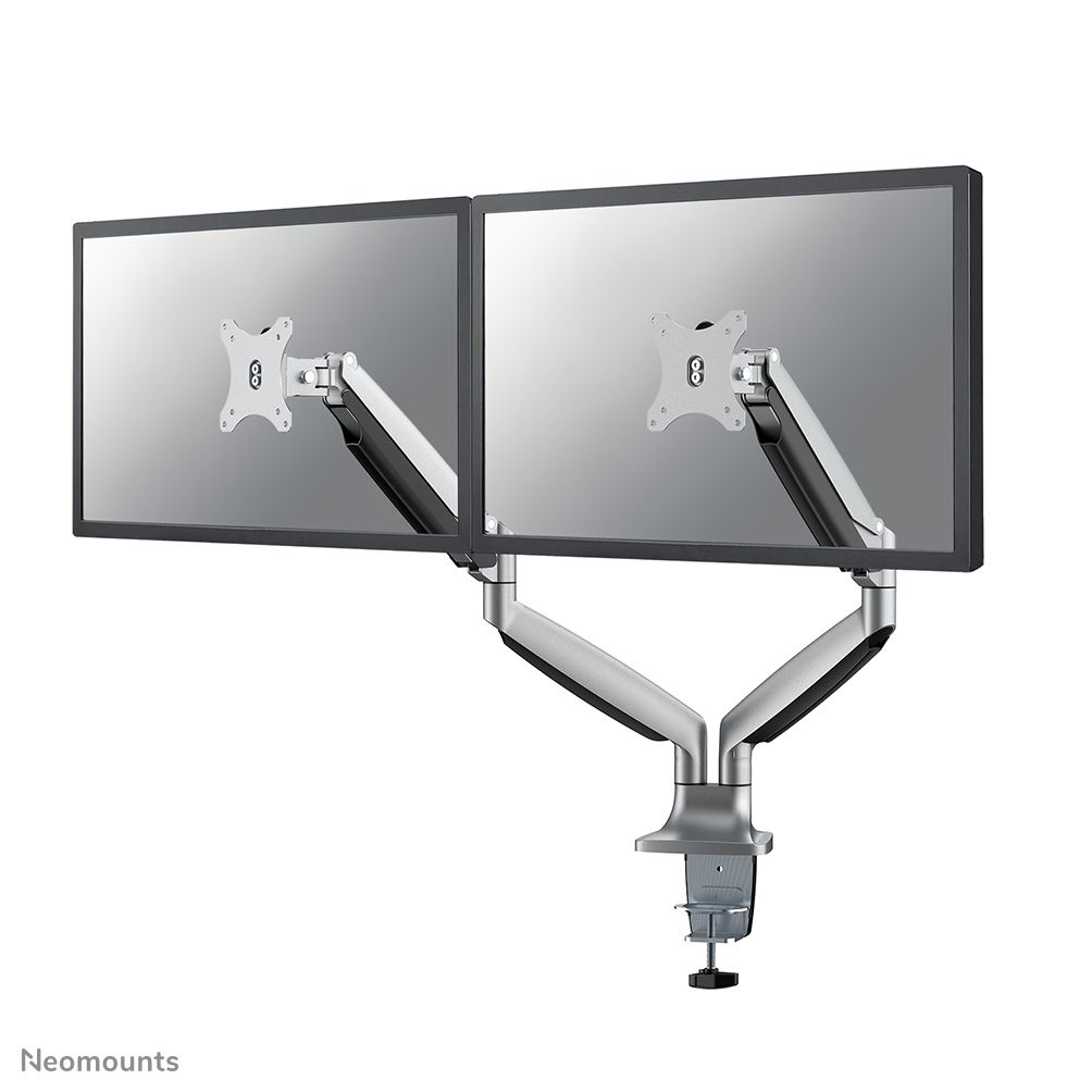 Neomounts NM-D750DSILVER monitorarm voor 2 schermen - 10-32 inch - gasveer - zilver