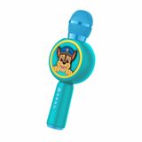 Paw Patrol Chase - microphone karaoké sans fil pour enfants - écran LED lumineux - haut-parleur - distorsion vocale