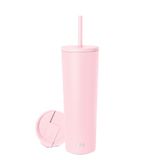 Simple Modern Geïsoleerde beker met deksel en rietje | Iced Coffee Cup Herbruikbare roestvrijstalen waterfles reismok | Geschenken voor vrouwen mannen haar hem | Klassieke collectie | 28 oz | Blush