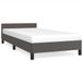 VidaXL Bedframe met hoofdeinde zonder matras 100x200 cm grijs