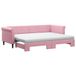VidaXL Canapé-lit avec lit gigogne et matelas velours rose