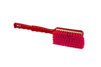 Maya Professional Tools 90232-3 multifunctionele steelborstel met breed hoofdeinde, bevestigingssysteem, hars middelharde borstelharen, FBK/levensmiddelhygiëne, 410 mm x 55 mm, rood