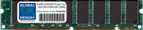 GLOBAL MEMORY 64MB 168-PIN SDRAM DIMM Memory Ram voor printers (P/N Q1282A, MU-401, 11N0023, 2600634-200, 000948MIU, SHARP-64MB-D, ZMB64/A)