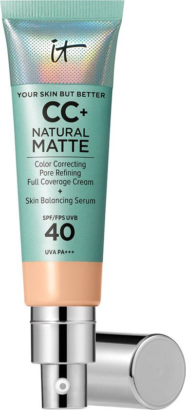 IT Cosmetics Your Skin But Better CC+ Natural Matte SPF40 Foundation - Matte & Stralende Finish - Light Medium - 32ml