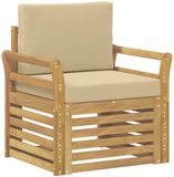 vidaXL Tuinbank Set Polyester Wit