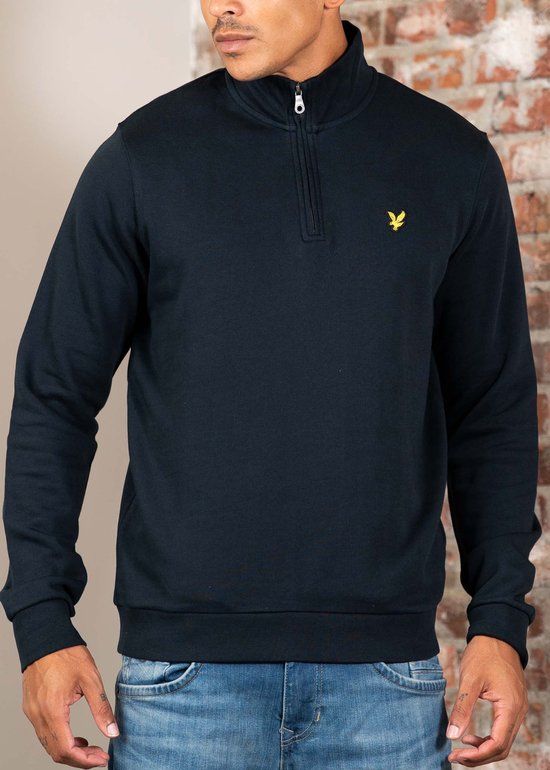 Lyle & Scott Sweat Half Zip Navy - Maat S - Heren