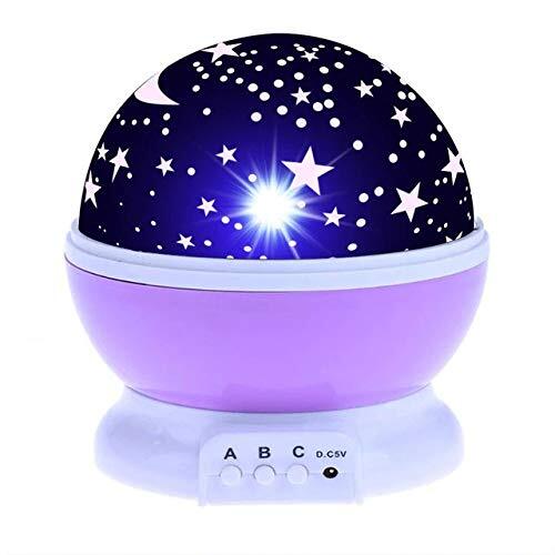 DHXX Moon Star Projector Nachtlampje met Timer, 3 Soorten Tafellampmodi en 17 Sterrenhemelkleur Vrij Beste Verjaardagscadeaus voor Meisjes, Jongens, Babyspeelgoed (Uitgevende Kleur: YX03 04 P Roze)