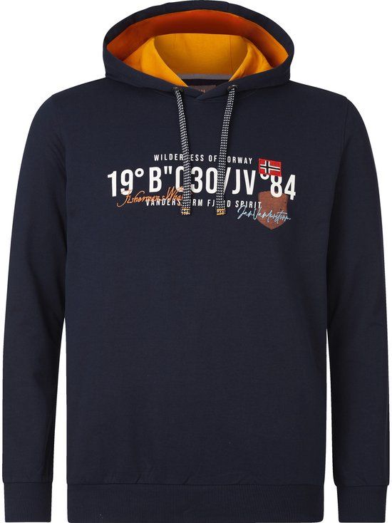Jan Vanderstorm heren Sweatshirt - 56/58 - donkerblauw - Plus Size