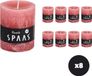 Spaas Rustieke Cilinderkaars - Oudroze - 8cm - 30 uur