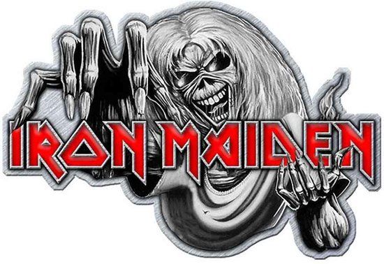 Iron Maiden Number Of The Beast Speld - Metaal - Zilver/Grijs/Rood