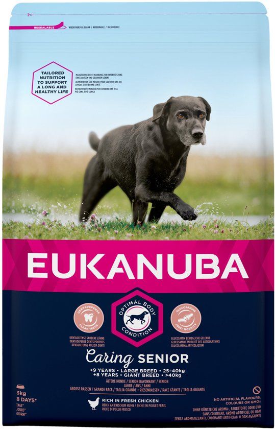 EUKANUBA Caring Senior Large Breed Kip - Hondenvoer - 3 kg