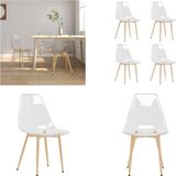 vidaXL Eetkamerstoelen 4 stuks PET Transparant