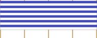Gebro Windscherm gestreept wit/donkerblauw 3 x 1,5 meter