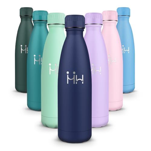 HoneyHolly Thermosfles, RVS 18/8, Geïsoleerde Drinkfles 500 ml BPA-vrij, RVS Fles voor Kinderen, Dubbelwandig & Lekvrij – geschikt voor Kamperen, School en Fitness