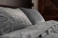zachtbeddengoed.nl Velvet Dekbedovertrek Tweepersoons Grijs - 200x200/220 cm - 2 Kussenslopen - Teddy/Velours