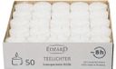 EDZARD Theelicht Nightlights 50er Box transparant deksel brandtijd ca. 8 uur