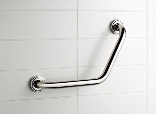 Allibert USIS Handgreep Hoekvorm 135° - RVS - Chroom - 45 cm