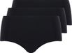 Chantelle 3-pack Soft stretch hipster - Naadloze shorts - Dames hipster naadloos - Katoenen kruisje - Zwart