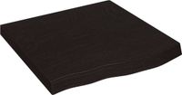 vidaXL Wastafelblad 60x60x(2-6) cm behandeld massief eikenhout donkerbruin