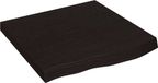 vidaXL Wastafelblad 60x60x(2-6) cm behandeld massief eikenhout donkerbruin