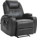 CLP Fauteuil - Met massagefunctie - Verstelbare rugleuning met voetensteun - TV-fauteuil met warmtefunctie - bruin Kunstleer
