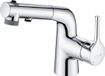 Wan GmbH Wastafelkraan met uittrekbare douchekraan badkamer met 3 straalsoorten, eengreepsmengkraan badkraan wastafel mengkraan kraan wastafel voor badkamer, zilver