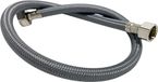 Tuyau d'alimentation flexible Balneo 1/2" X 1/2" 40 cm gris PEX avec tresse