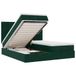 vidaXL lit plateforme avec matelas 160x200cm velours vert foncé