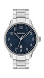 Calvin Klein Drie Hand Quartz Beweging Horloge voor Mannen Minimalistische Pilot Collectie met Zilveren Roestvrij Stalen Armband - 25200515