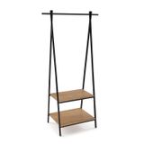 Versa Lasai kapstok in industriële stijl, afmetingen (H x L x B) 150,0 x 45,0 x 75,0 cm, zwart