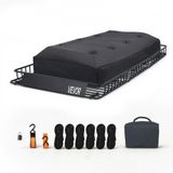 VEVOR Autodakmand 2286 x 1720 x 152 mm Dakdragermand (Q195 gelegeerd staal) met waterdichte tas (Oxford) en spanbanden 113,4 kg draagvermogen Dakdrager voor SUV's, vrachtwagens en personenauto's