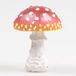 Merkloos / Sans marque Imhof & Stevens B.V. Deco huis/tuin beeldje paddenstoel - vliegenzwam - rood/wit - 8 x 10 cm - Herfst decoratie