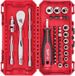 Milwaukee 38-delige dopsleutelset 1/4" in PACKOUT ready box 38-delig