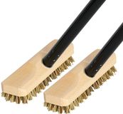 Novaliv 2x brosse de sol en bois avec poils en plastique