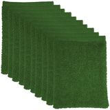 Merkloos / Sans marque The One Towelling Washandjes - 15x21cm - 10 stuks - Hotelkwaliteit - 500 g/m² - 100% Gekamd katoen - Groen