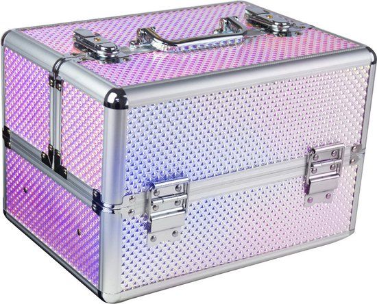 Aluminium Koffer Unicorn met spiegel - 30x30 cm