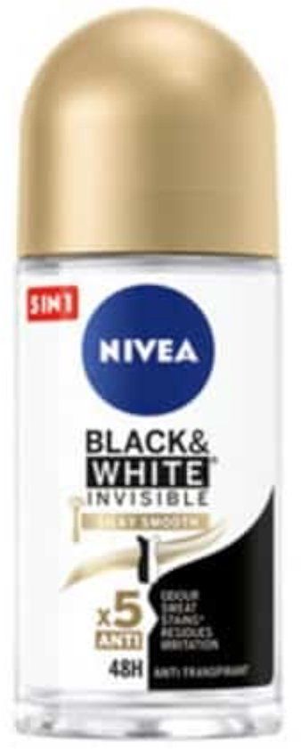 Nivea Deodorant Roller Black & White Silky Smooth 50 ml