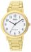Q&Q C17A-003PY - Montre - Analogique - Homme - Bracelet en acier - Rond - Métal - Chiffres - Doré - Blanc