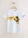 Next Jongens Voetbalshirt met korte mouwen en geometrische print - Wit