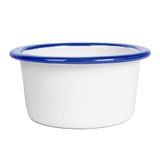 12 Enamelware 12 stuks Ramequins, 120 ml, Ø 9 x 3,5 cm, wit, geëmailleerd ijzer