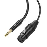 NEEWER 3ft TRS-kabel, 1/4 inch, 6,35 mm naar XLR vrouwelijk, aansluiting voor gitaar, bas, microfoon voor microfoon op condensator, shotgun versterker, audio-mixer, luidsprekerversterker, PA-systemen
